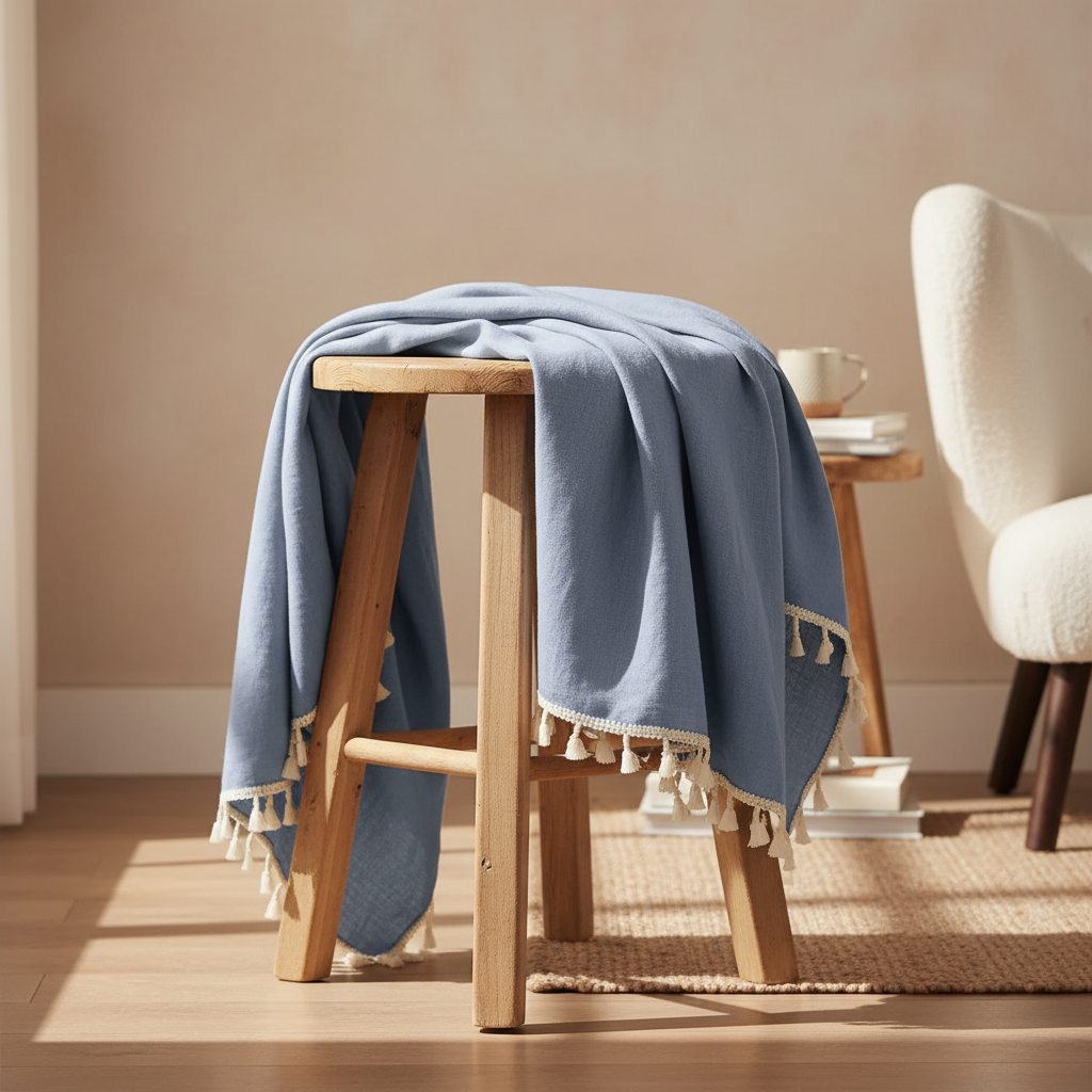 Pure Flax Throw Blanket