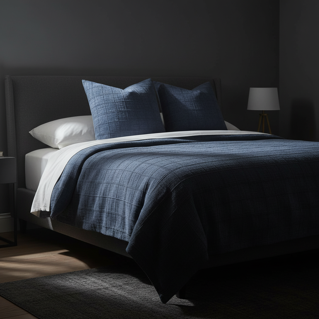 Serene Check Pillow Covers