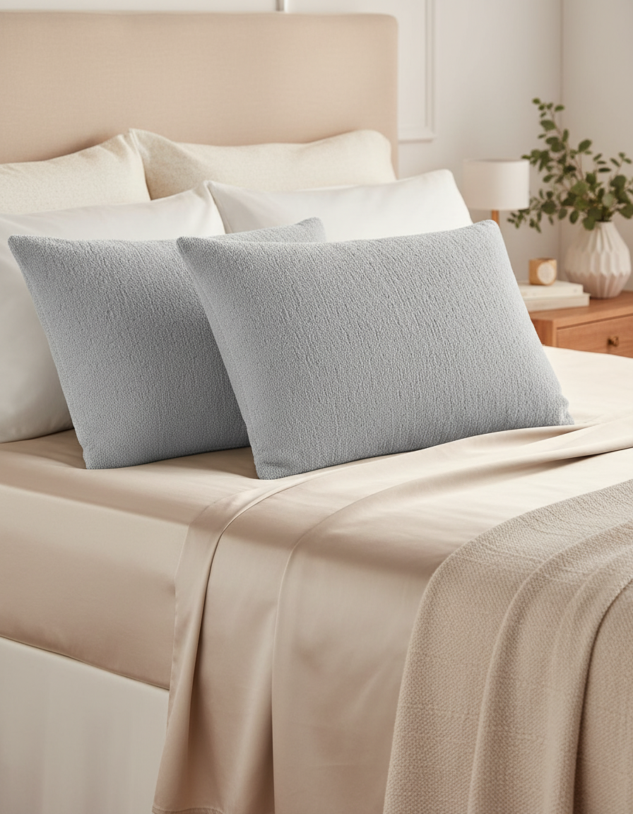 Serene Teddy Pillow Covers